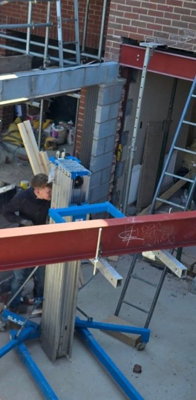Red oxide primed steel beams cut to length – J.A.S Welding Services Norwich Red oxide primed steel beams cut to length – J.A.S Welding Services Norwich